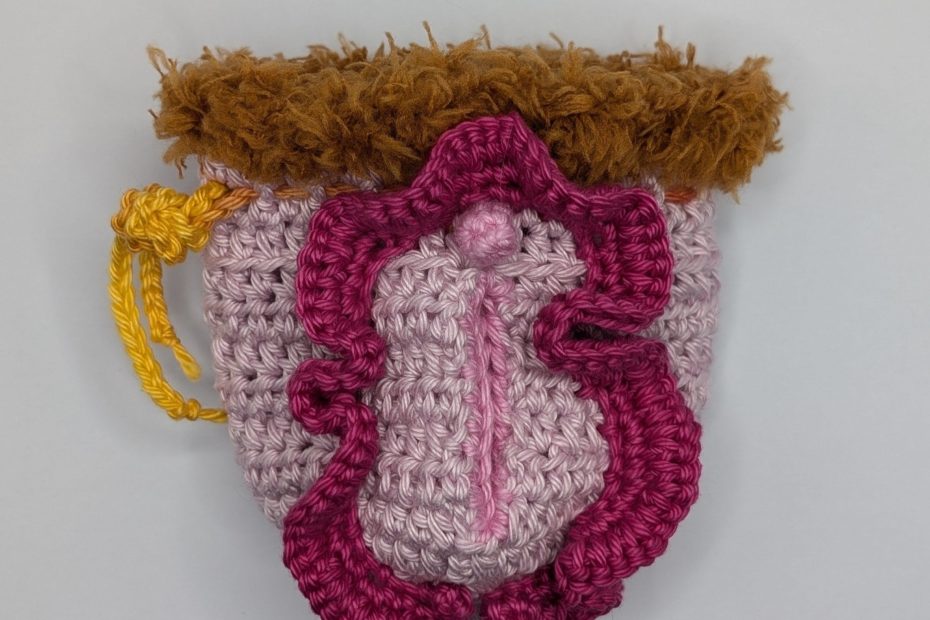 a little bag that looks like a vulva